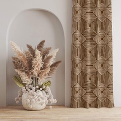 تصویر پرده مخمل دکوتین مدل MZ 104 این پرده با دوخت پانچ در ارتفاع دلخواه قابل سفارش میباشد (در زمان ثبت سفارش اندازه دقیق ارتفاع را ذکر بفرمایید) عرض پرده های پانچ ثابت 135 سانتی متر و در حالت چین 70 تا 100 سانتی متر را پوشش میدهد