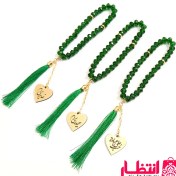 تصویر تسبیح ۳۳ عددی سبز غدیر 