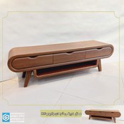 تصویر میز تلویزیون رادیویی مدل EM160 با کلاف MDF سایز ۱۶۰ سانت 