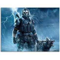 تصویر تابلو عکس اتاق گیمینگ تم کال آف دیوتی افقی 