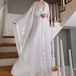 تصویر روبندوشامبر عروس مدل Elf سایز ۳۶-۴۲ رنگ سفید 