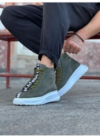 تصویر بوت پوتین سبز مردانه WG03 نیمه مچ دست گالن Wagoon 