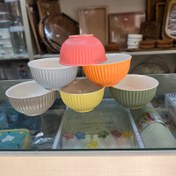 تصویر پیاله سرامیکی گوزل ۶ عددی رنگی پاستیلی 