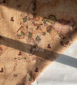 تصویر چرم مصنوعی نقشه جهان 