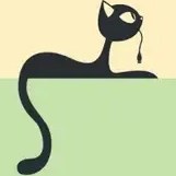 تصویر پرده شید چاپی - طرح گربه مینیمال 