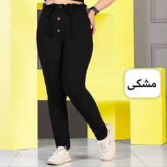 تصویر شلوار زنانه مام فیت مشکی مجلسی و روزمره طرح آترا (Atra) 