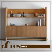 تصویر کتابخانه چوب و چرم مدرن کالون آفیس مدل KO-3010 