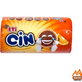 تصویر بیسکوئیت اتی جین Eti Cin با سس پرتقالی و تکه های شکلات 325 گرم eti cin portakal soslu bisküvi 325gr 