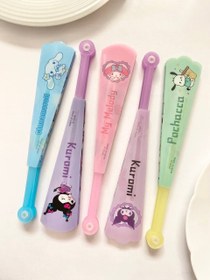 تصویر بادبزن بچه گانه کرومی ba12 - زرد ba12