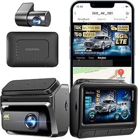 تصویر DDPAI 4G DASH CAM برای اتومبیل های جلو و عقب ، 4K+1080p Monitor Monitor Dashcam ، ذخیره ابری ، حداکثر 15MB/S 5GHz WIFI6 CAR DASH دوربین ، 3 "IPS با 32G EMMC GPS Night Vision 24h Parking Parking ، Z60 4G DDPAI 4G Dash Cam for Cars Front and Rear, 4K+1080P Remote Monitor Dashcam, Cloud Storage, up to 15MB/s 5GHz WiFi6 Car Dash Camera, 3&quot; IPS with 32G eMMC GPS Night Vision 24H Parking Monitor, Z60 4G