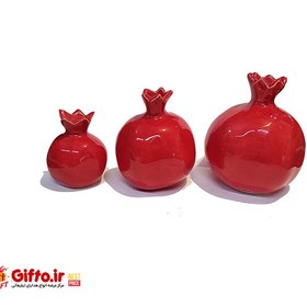 تصویر انار سفال یلدایی جذاب سه تایی 