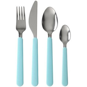 تصویر قاشق و چنگال ایکیا بسته 16 عددی مدل UPPHOJD بژ Cutlery set