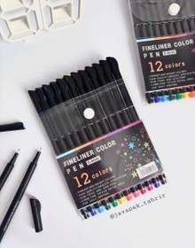 تصویر رواننویس نوک نمدی ۱۲ رنگ 