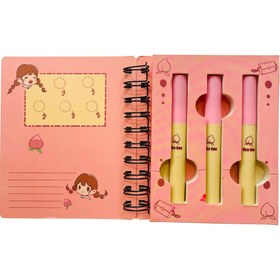 تصویر پک رژ لب مایع ۳ تایی طرح دفتر فانتزی 