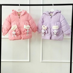 تصویر کاپشن دخترانه کد ۲۵۵۳ دستکش دار 