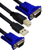 تصویر کابل کی وی ام USB VGA KVM آی فورتک طول 1.5 متری 