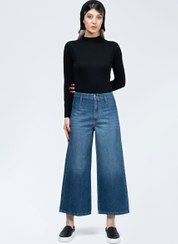 تصویر شلوار جین واید لگ آبی 521454 Wide leg Blue Royal Jeans