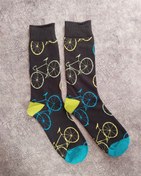تصویر جوراب مردانه طرح دوچرخه 