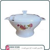 تصویر کاسه سوپ خوری چینی گلسرخی 1 عددی 