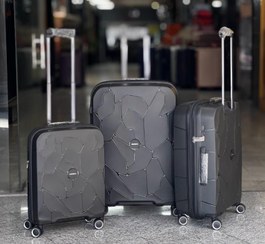 تصویر چمدان اورجینال برند Rowenta زیپ دبل ضد آب با چرخ‌سایلنت - رنگ مشکی Rowenta