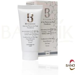 تصویر کرم ضد آفتاب رنگی بیزانس SPF50 مناسب پوست چرب و مختلط 