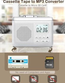 تصویر پخش کننده کاست CR-381 CR-381 CASSETTE PLAYER SUPPORT MICRO SD CARD