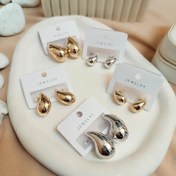 تصویر گوشواره زنانه ژوپینگ مدل E4694 با طراحی قطره ای از تیتانیوم 