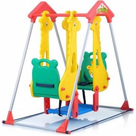 تصویر صندلی تاب دار کارتون دو نفره برای کودکان 68 در 96 سانتیمتر برند fitness world Double Seat Cartoon Chair Swing for Kids 68 x 96cm