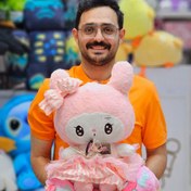 تصویر عروسک پتو بالشتی کرومی و ملودی لباس دار 