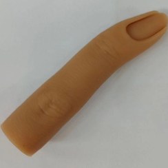 تصویر انگشت سیلیکونی تمرینی کاشت ناخن 