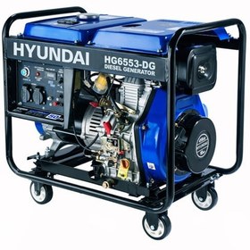 تصویر ژنراتور بنزینی هیوندای مدل HG6553-DG Gasoline generator Hyundai