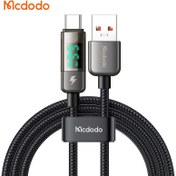 تصویر کابل شارژ قطع کن اتومات 100 وات USB به تایپ سی مک دودو مدل MCDODO CA-3631 نمایشگر دیجیتال طول 1.8متر 