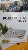 تصویر اجاق مسافرتی پرتابل گاز ، استیل ، ۲ کاره 