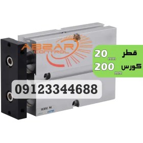 تصویر جک پنوماتیک دو شفت BLCH مدل TN20*200 