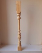 تصویر پایه نرده چوب نراد روسی طرح "غنچه تک" 