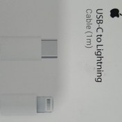 تصویر کابل شارژ آیفون لایتینگ 1m مدل iphone13 اصلی Apple USB-C to lightning cable 1m