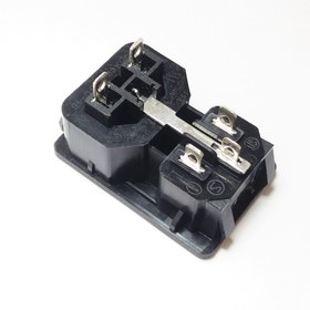 تصویر جک پاور AC نری و مادگی رو پنلی , AC power input jack, 250V 15A 