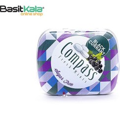 تصویر آبنبات ( خوشبو کننده دهان ) انگور سیاه بدون قند کومپاس – compass 