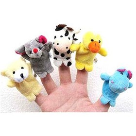 تصویر عروسک‌های انگشتی حیوانات در 10 قطعه برند generic 10-Piece Animal Finger Puppets