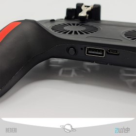 تصویر گیم کنترولر 2 فن دار پاوربانک‌دار Game controller with 2 fans and power bank 