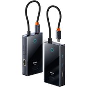 تصویر هاب تایپ سی 8 پورت فلزی بیسوس Baseus PadJoy 8 Port Type-C HUB Adapter WKYY030313 
