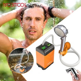 تصویر دوش و پمپ پرتابل شارژی پرودو نارنجی ابزار سفری پرودو| Prodo مدل porodo lifestyle portable electric shower pump-pd lfst021-og