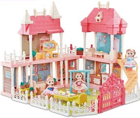 تصویر خانه عروسک بزرگ موزیکال چراغدار کد 6677 