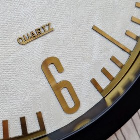 تصویر ساعت دیواری مشکی سایز ۳۵ بی‌صدا Silent Wall Clock 35cm