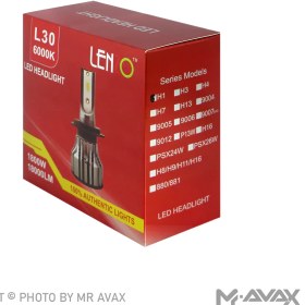 تصویر هدلایت لنزو (Lenzo) مدل L30 پایه ۶۰۰۰K – H1 (بسته دوتایی) Lenzo Headlight L30 H1 6000K