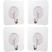 تصویر آویز چسبی قلاب دار وارداتی بسته 4 عددی 