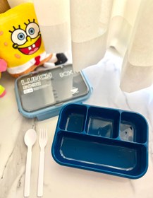 تصویر "ظرف غذا کتابی دورنگ" 