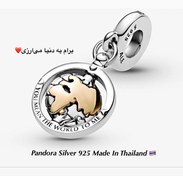 تصویر مهره آویز پاندورا یک دنیا برام میارزی Pandora