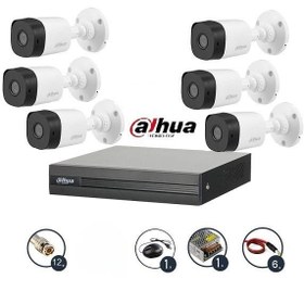 تصویر پک ۶ دوربین مداربسته داهوا مدل B1A21P Full HD 1080P 