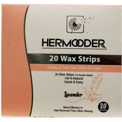 تصویر نوار موبر صورت هرمودر مدل لوندر 20 عددی Hermooder Lavender Face Wax Strips 20 Pcs